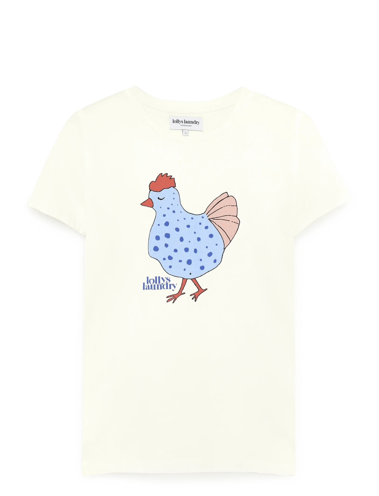 Lollys Laundry Romall Tee Ss, S, White, T-Shirts & Toppe > Kortærmede, Dame