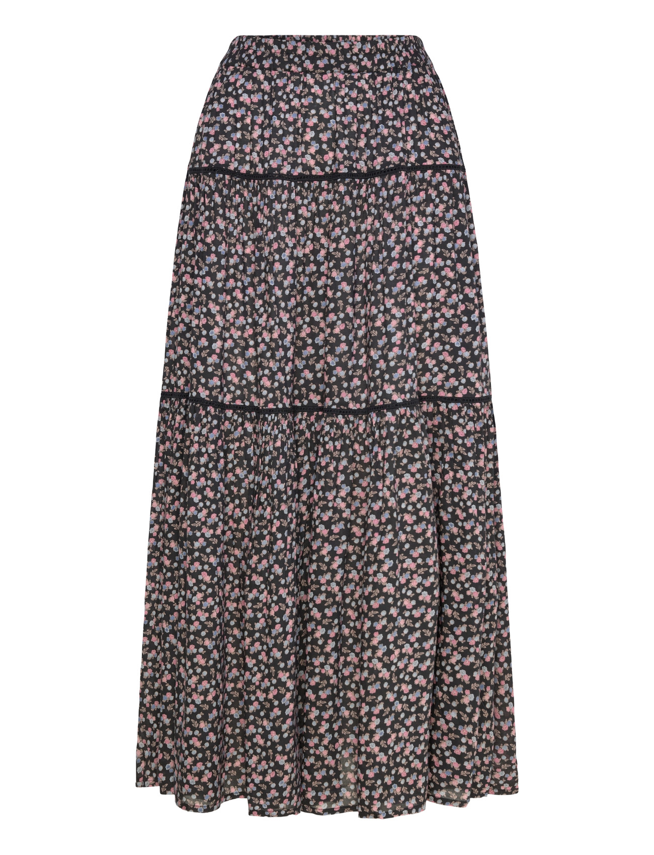 Lollys Laundry Sunsetll Maxi Skirt, M, Black, Nederdele > Maxi Nederdele, Dame