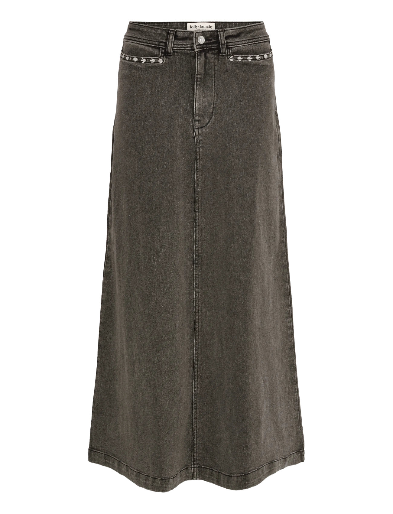 Lollys Laundry Lunall Maxi Skirt, XXL, Grey, Nederdele > Maxi Nederdele, Dame