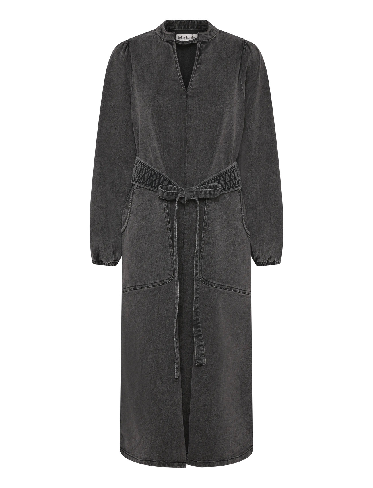 LOLLYS LAUNDRY Parisll Midi Kleid Ls Grau - XS - Damen