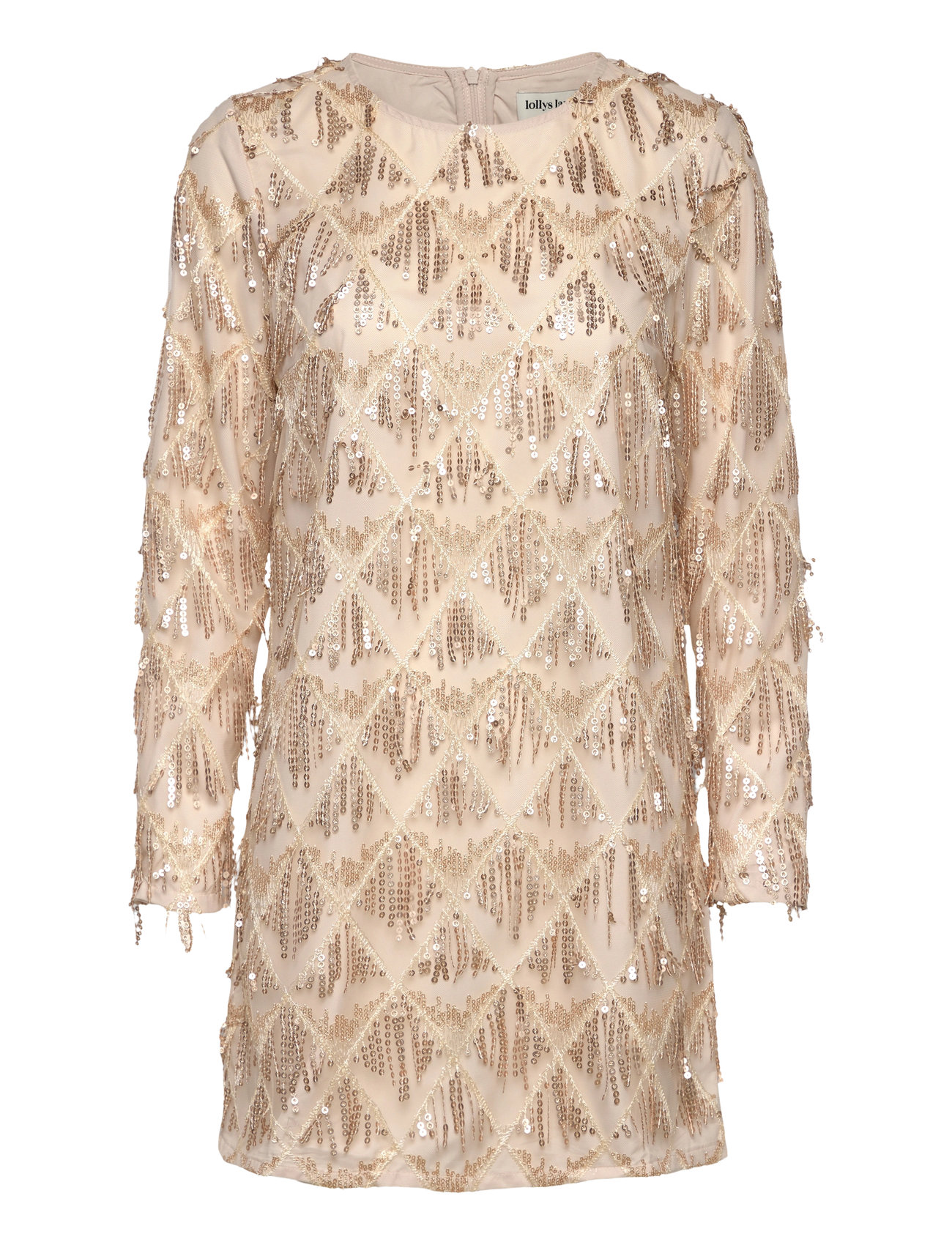 Lollys Laundry Solga Mini Dress Ls, XXL, Beige, Dresses - Short Dress, Dame