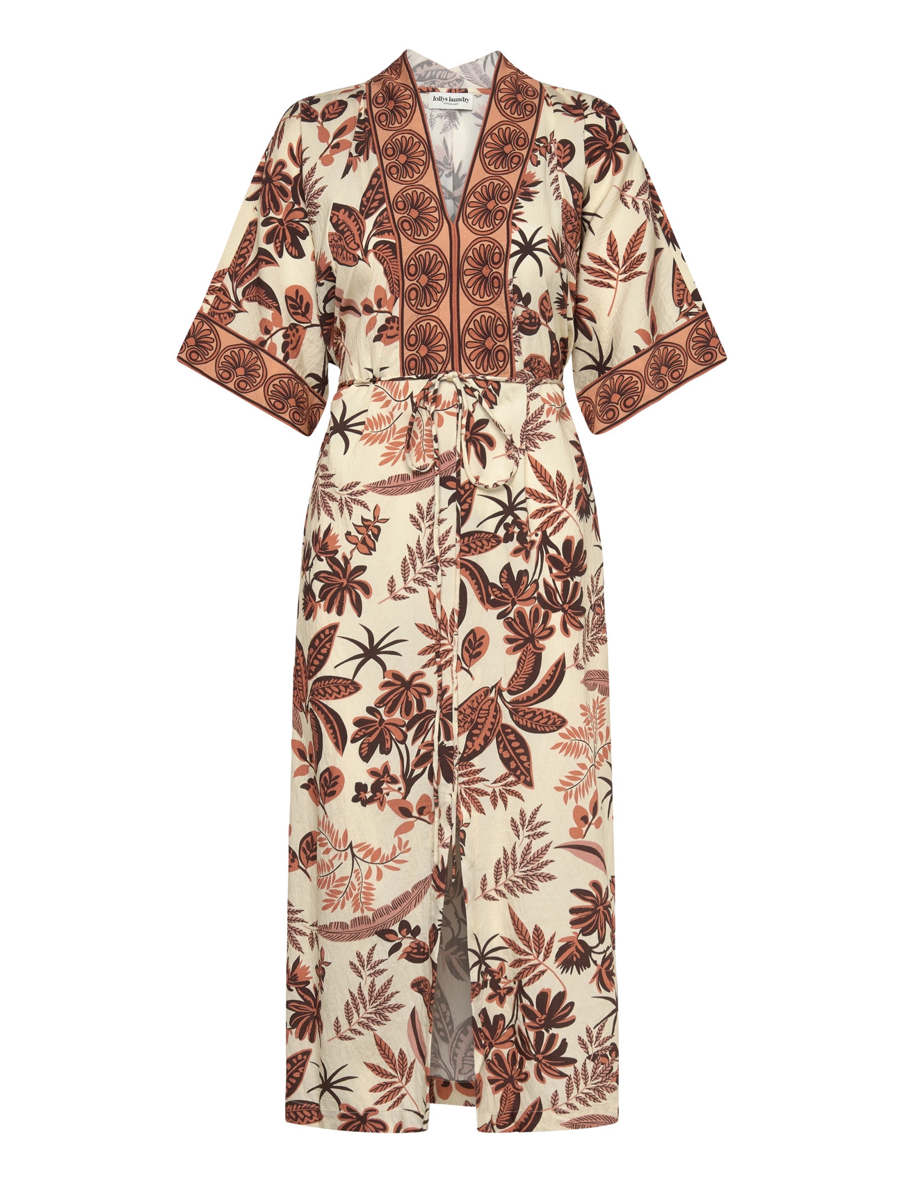 Lollys Laundry Jemimall Maxi Dress 3/4, M, Cream, Kjoler > Maxikjole, Dame