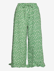 Estrid Pants - wide leg trousers - green
