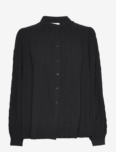 Nicky Shirt - long sleeved blouses - black