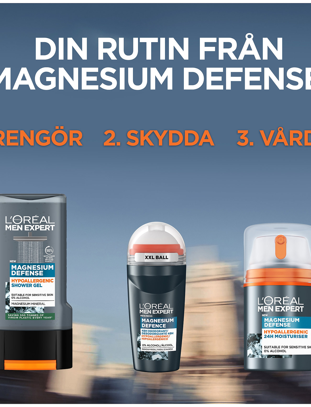 L'Oreal Men Expert Magnesium Defence Hypoallergenic 48 Rollon Deo