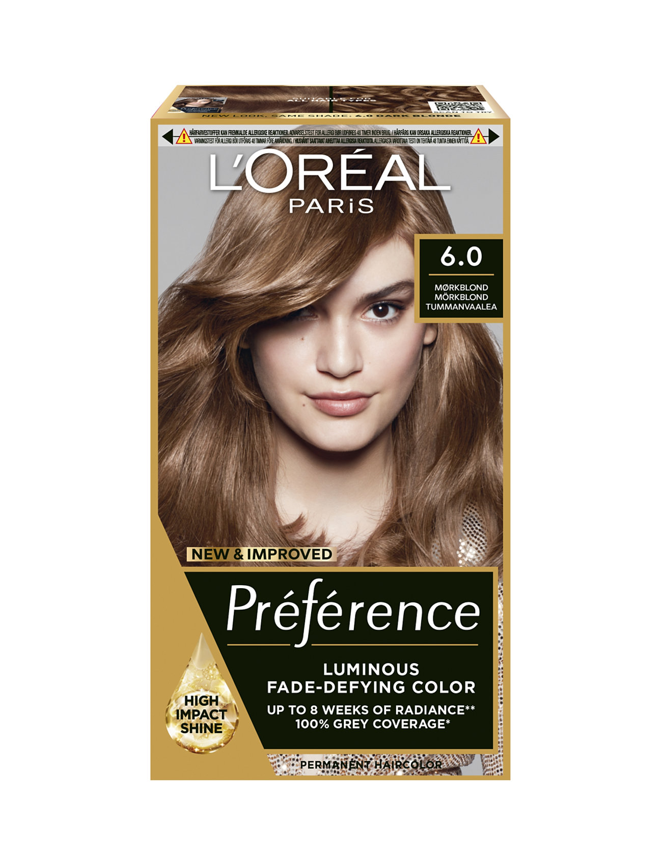 L'Oréal Paris L'oréal Paris, Préférence, Permanent Hair Color, Up To 8 Weeks Luminous Color Nude