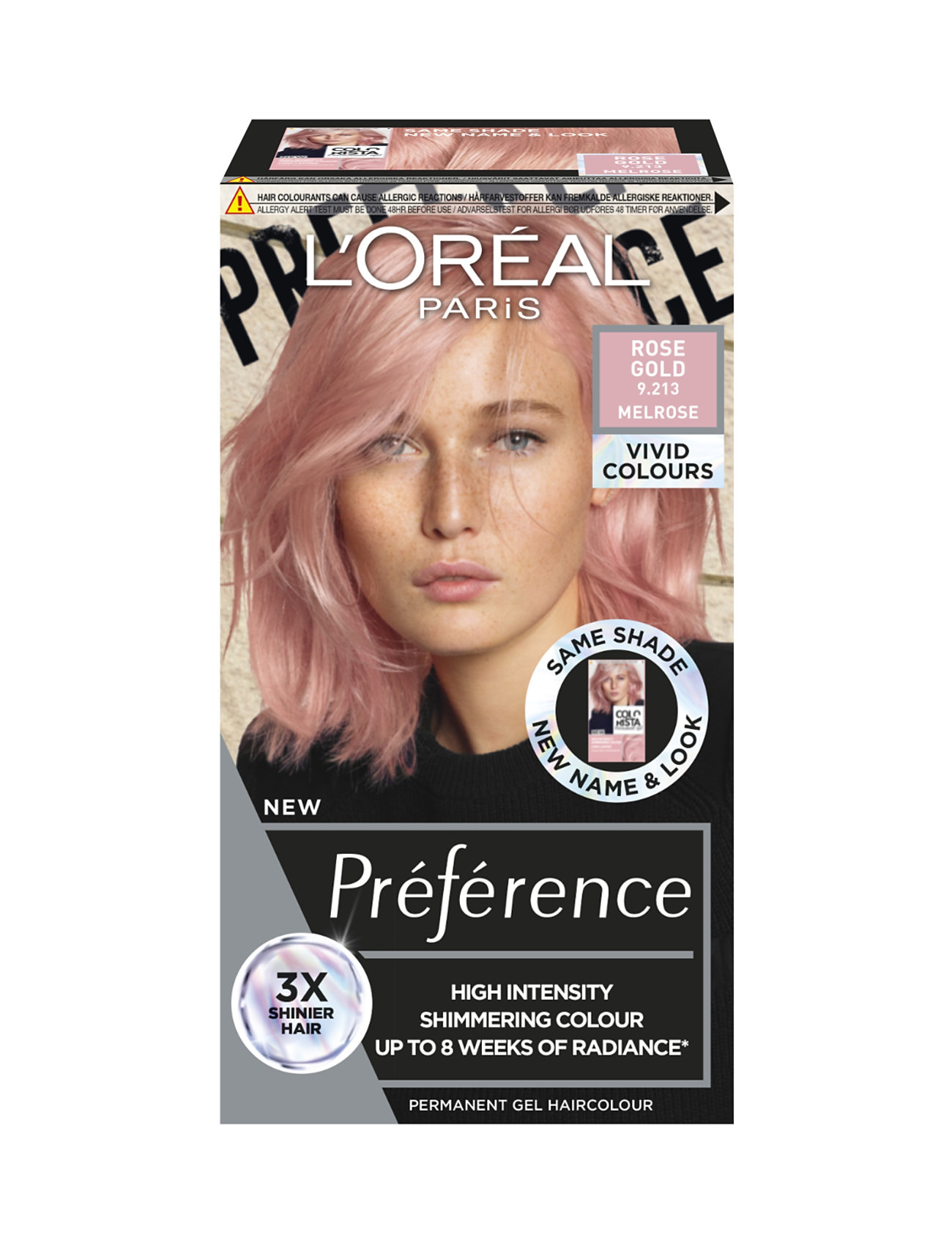 L'oréal Paris Préférence Vivid Colours 9.213 Rose Gold Beauty Women Hair Care Color Treatments Gold L'Oréal Paris