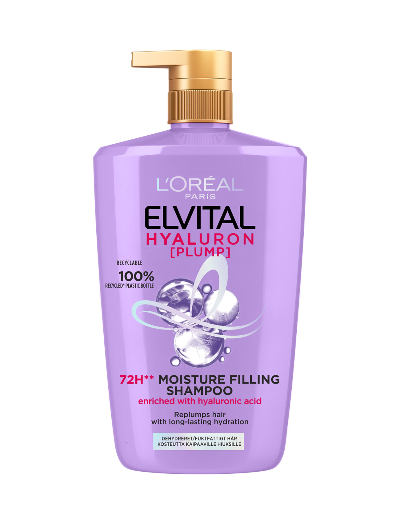 L'oréal Paris Elvital Hyaluron Plump Shampoo 1000 Ml Shampoo Nude L'Oréal Paris