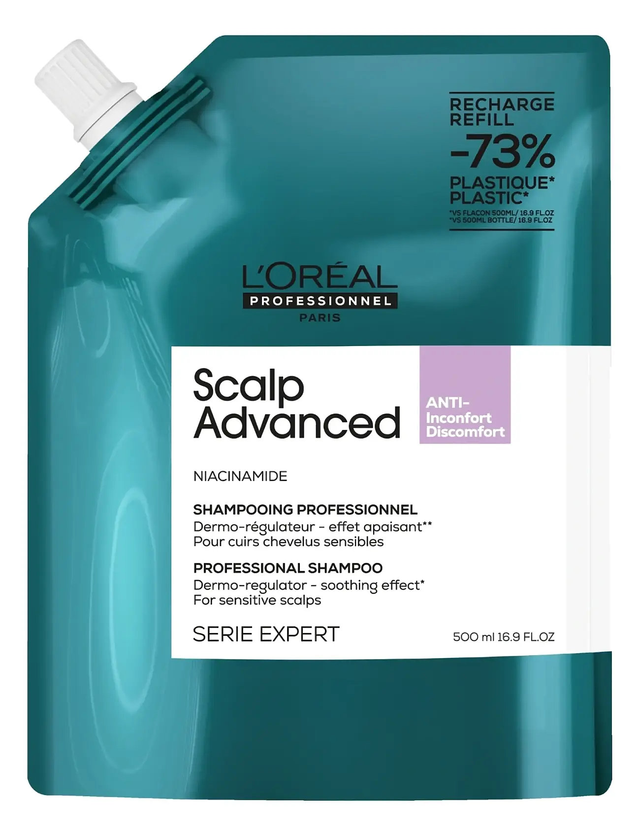 L'Oréal Professionnel L'oréal Professionnel Scalp Advanced Anti-Discomfort Shampoo 500ml Refill, 500 ml, Blue, Care > Hair Care Refill, Dame