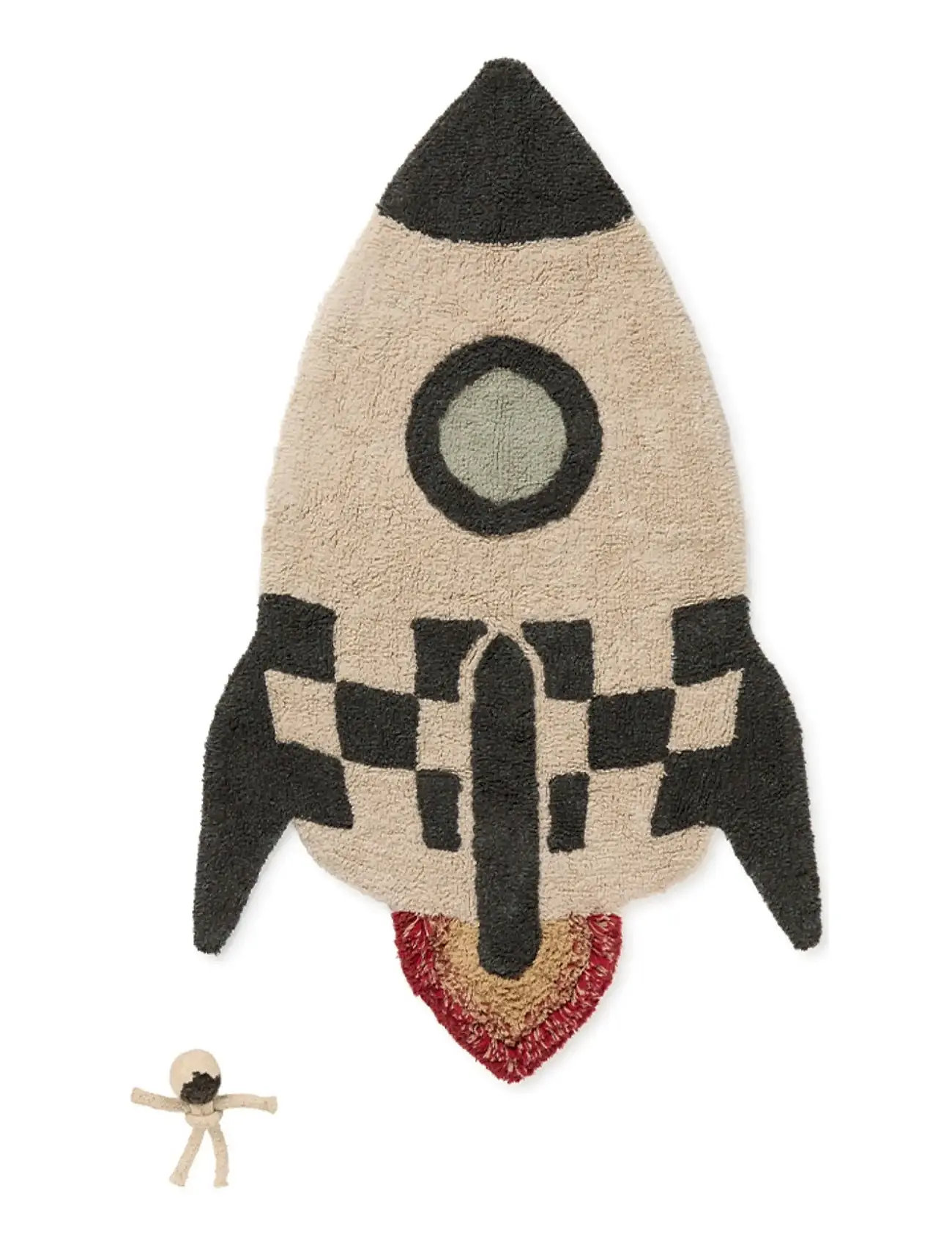 Lorena Canals Washable Rug Rocket, 135X 85 cm, Beige, Tæpper Og Plaider > Asymmetriske Tæpper, Børn