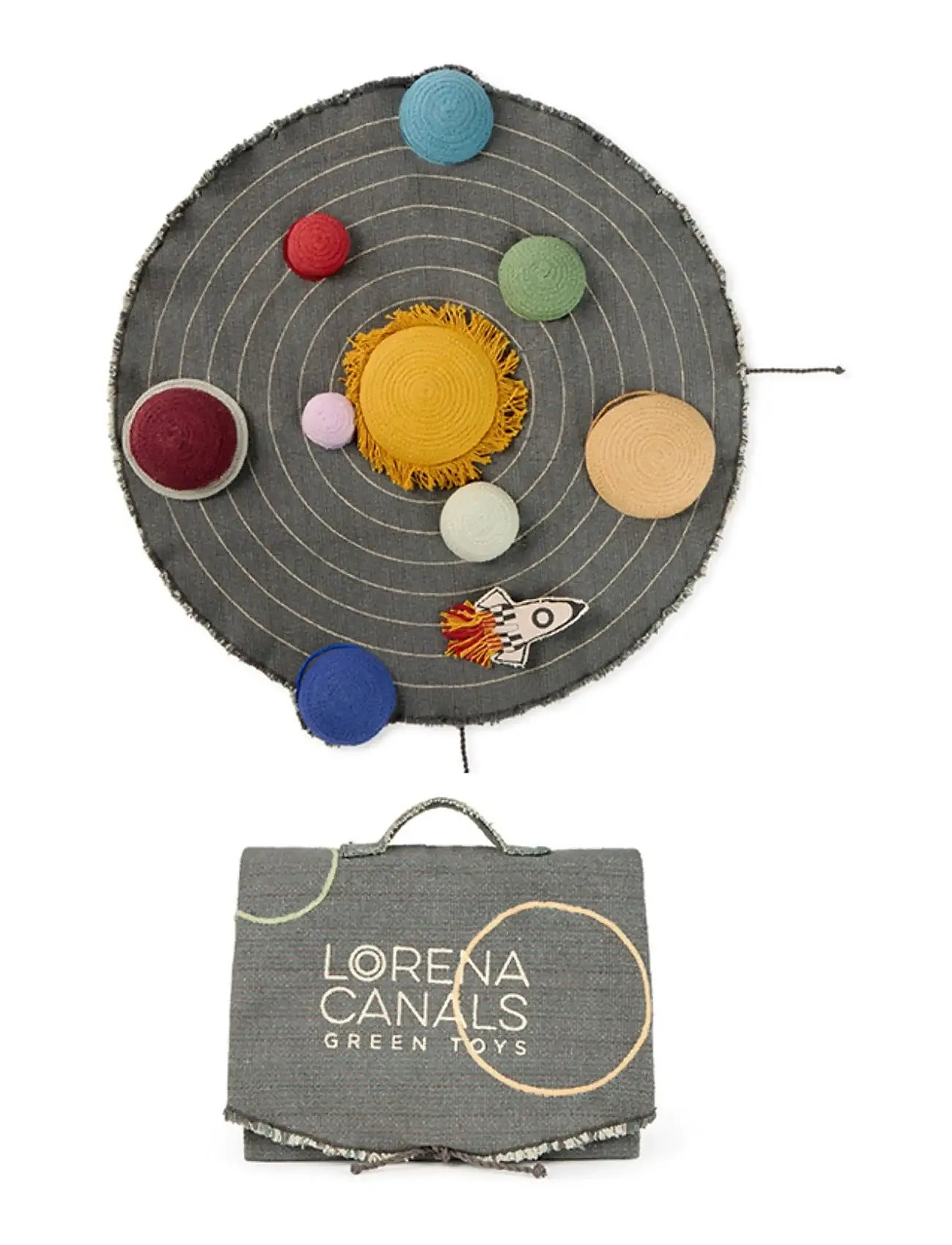 Lorena Canals Solar System Toy Set, 63X 67 cm, Grey, Tæpper Og Plaider > Runde Tæpper, Børn