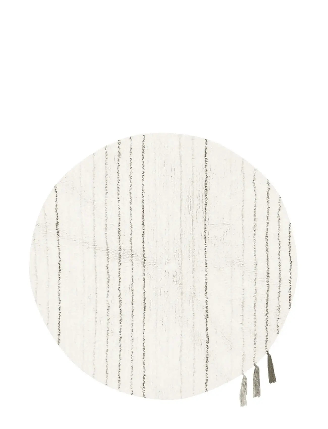 Lorena Canals Woolable Rug Arona Round, 120X 120 cm, Cream, Tæpper Og Plaider > Runde Tæpper, Børn