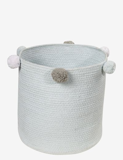 Baby Basket Bubbly Blue - storage baskets - soft blue - white - grey