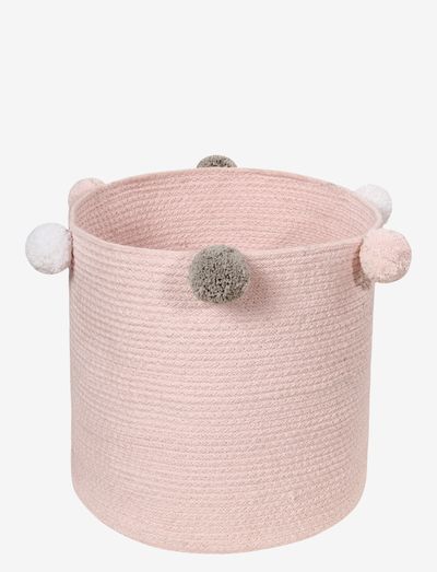 Baby Basket Bubbly Pink - storage baskets - soft pink - white - grey