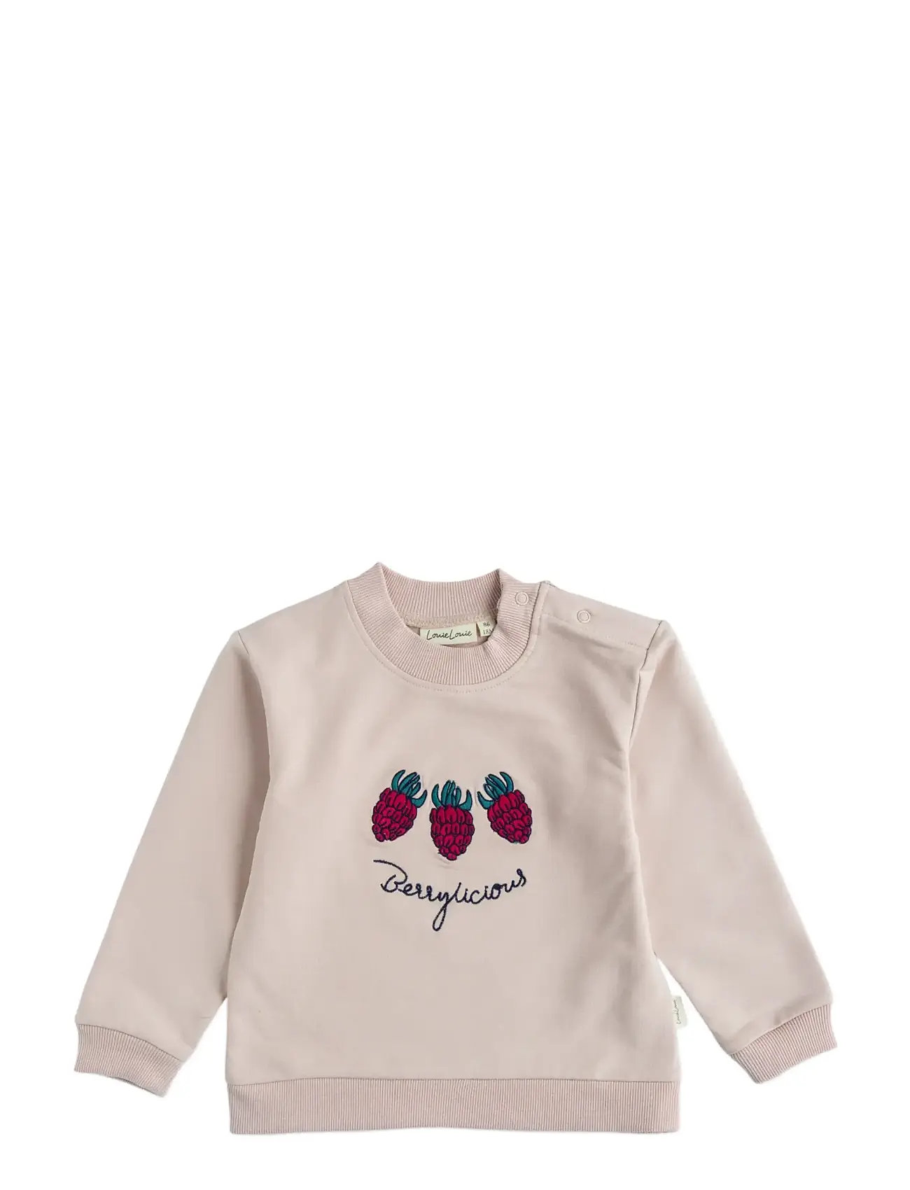 LouieLouie Terry Sweatshirt- Fleece, 92, Pink, Sweatshirts & Hættetrøjer > Sweatshirts, Børn