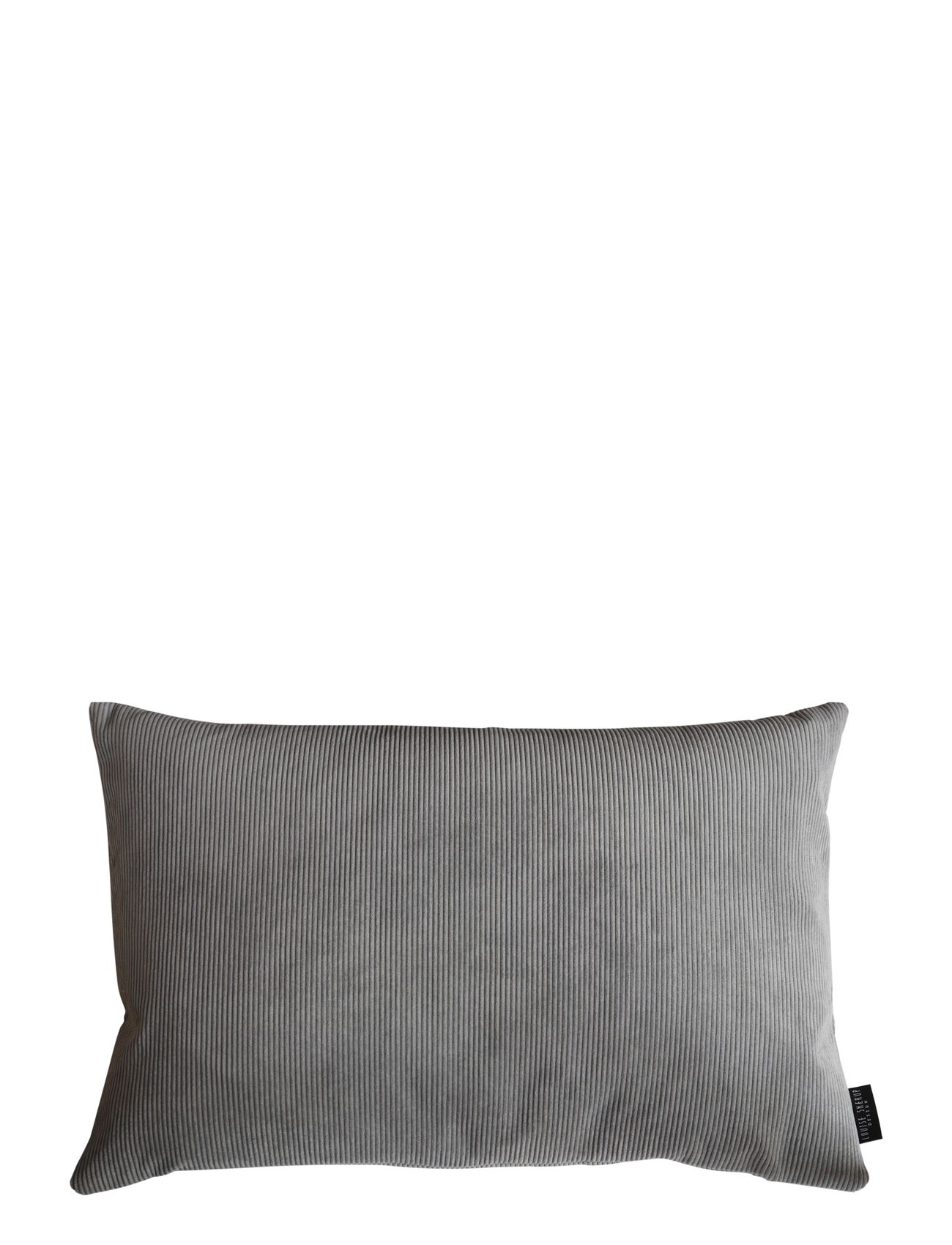 Corduroy Cushion Cover Wo Strap Grey Louise Smærup 54049