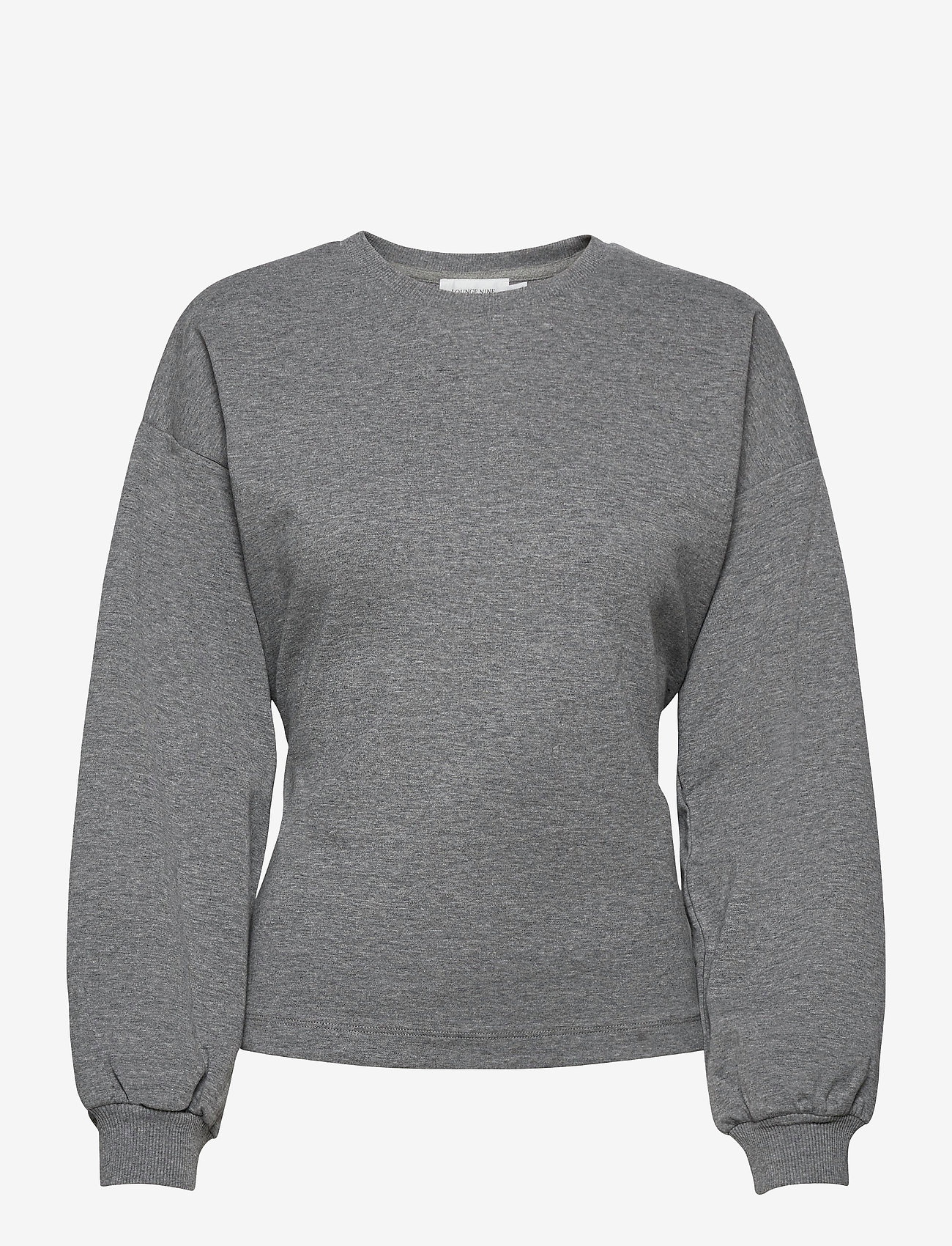 Lounge Nine - LNWilma Sweatshirt W. Tiebelt - dark grey melange - 0