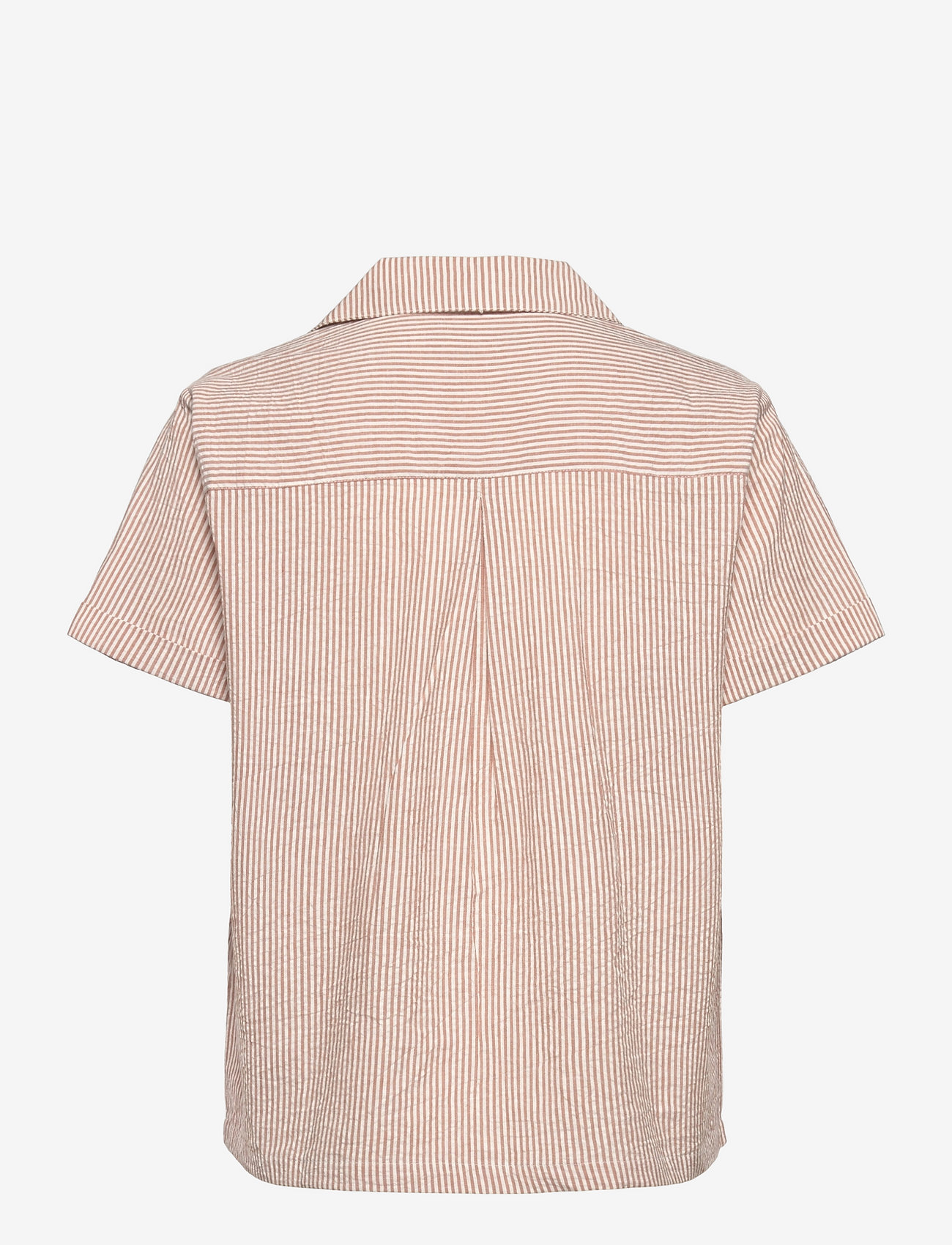 Lounge Nine - LNFlye SS Shirt - short-sleeved shirts - pecan brown stripe - 1