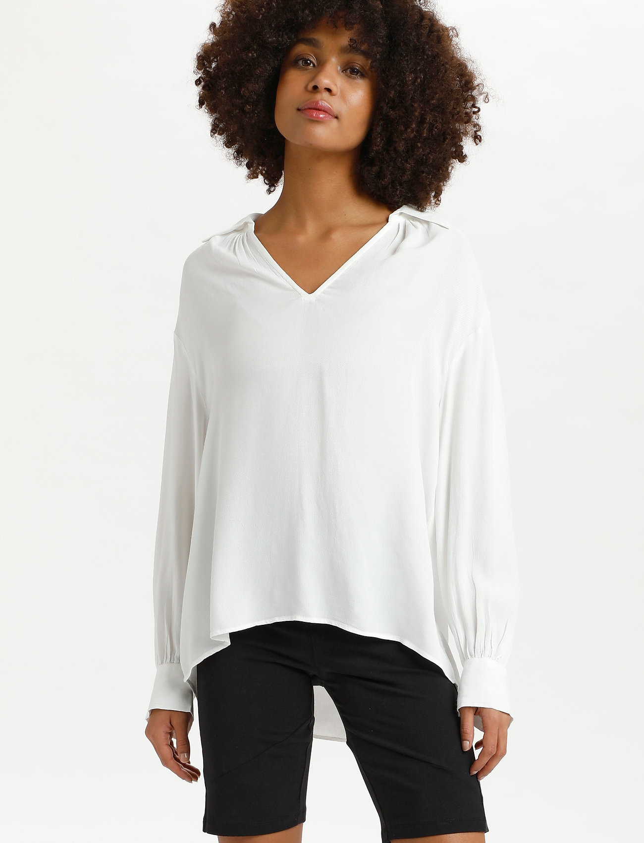 Lounge Nine - LNOttoline Shirt - denim shirts - snow white - 0