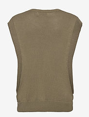 Lounge Nine - LNEvnia Knit Slipover - knitted vests - vetiver melange - 1