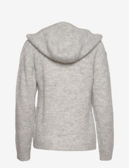 Lounge Nine - LNBaya Hooded Knit Pullover - jumpers - light grey melange - 1