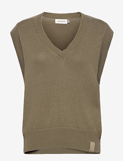 LNEvnia Knit Slipover - knitted vests - vetiver melange