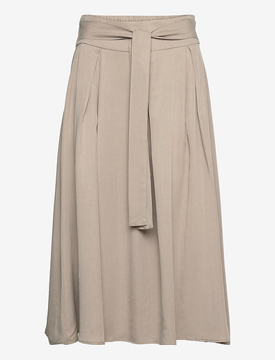 LNBop A-line Skirt - midi skirts - vintage khaki