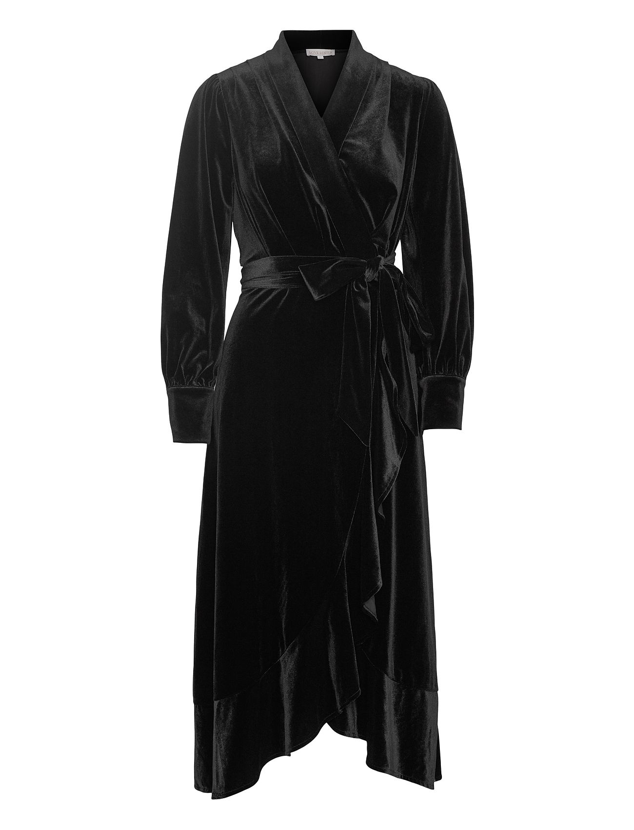 Iza Midi Dress Knelang Kjole Black Love Lolina