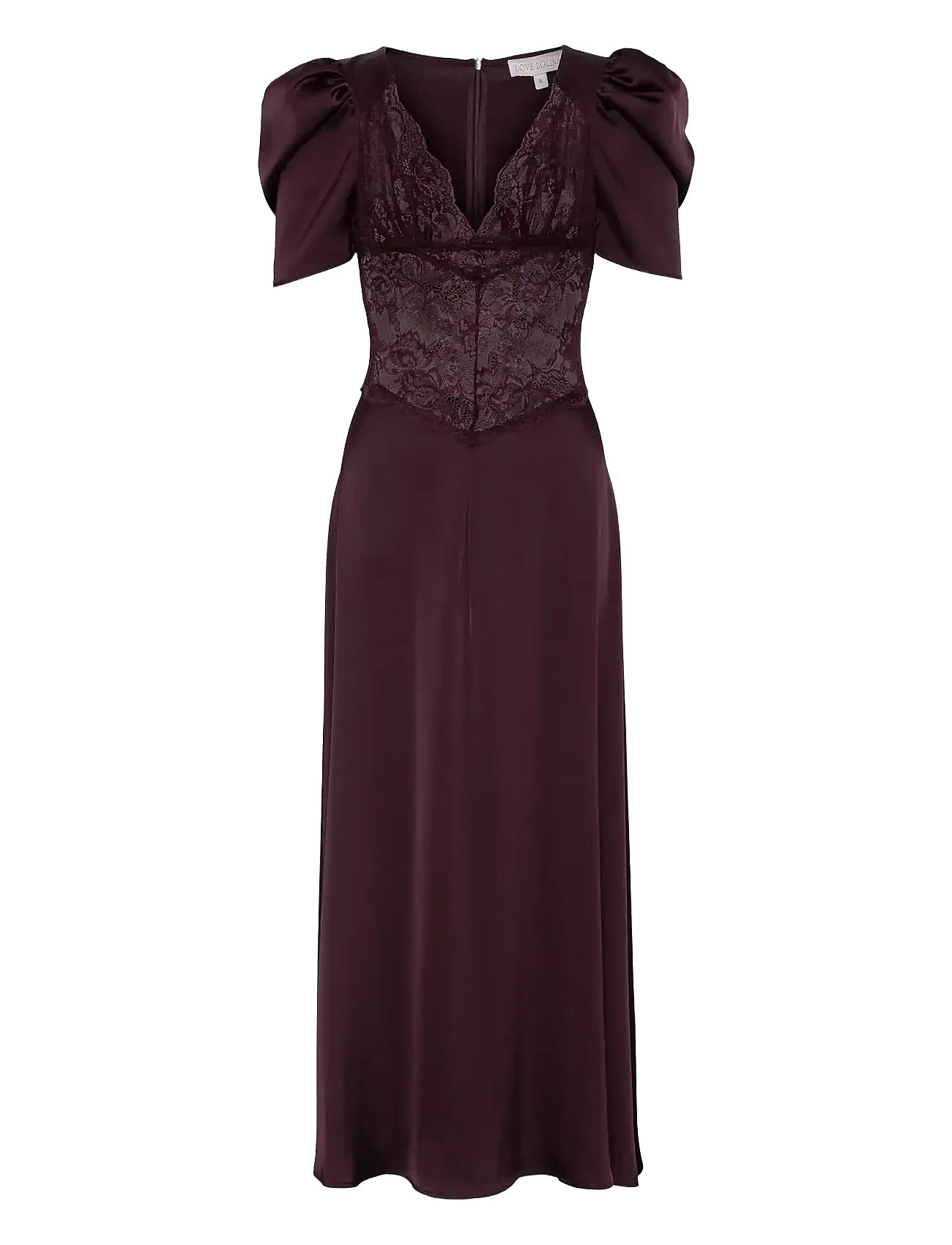 LOVE LOLINA Francis Maxi Kleid Burgundy - L - Damen