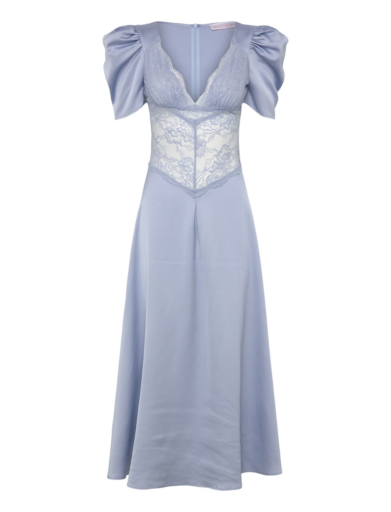 Love Lolina Francis Lace Midi Dress, S, Blue, Kjoler > Maxikjole, Dame