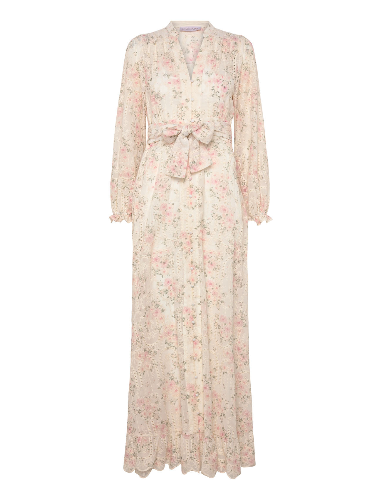 Love Lolina Lenna Maxi Dress, M, Cream, Kjoler > Maxikjole, Dame
