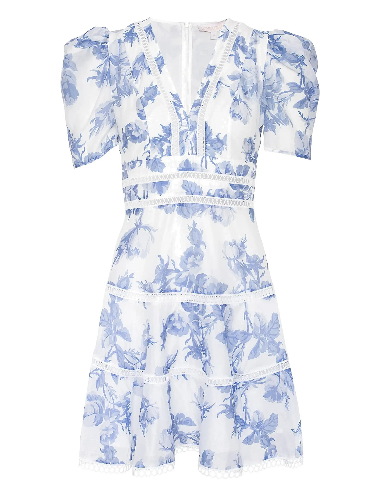 Love Lolina Emie Mini Dress, L, White, Kjoler > Kort Kjole, Dame