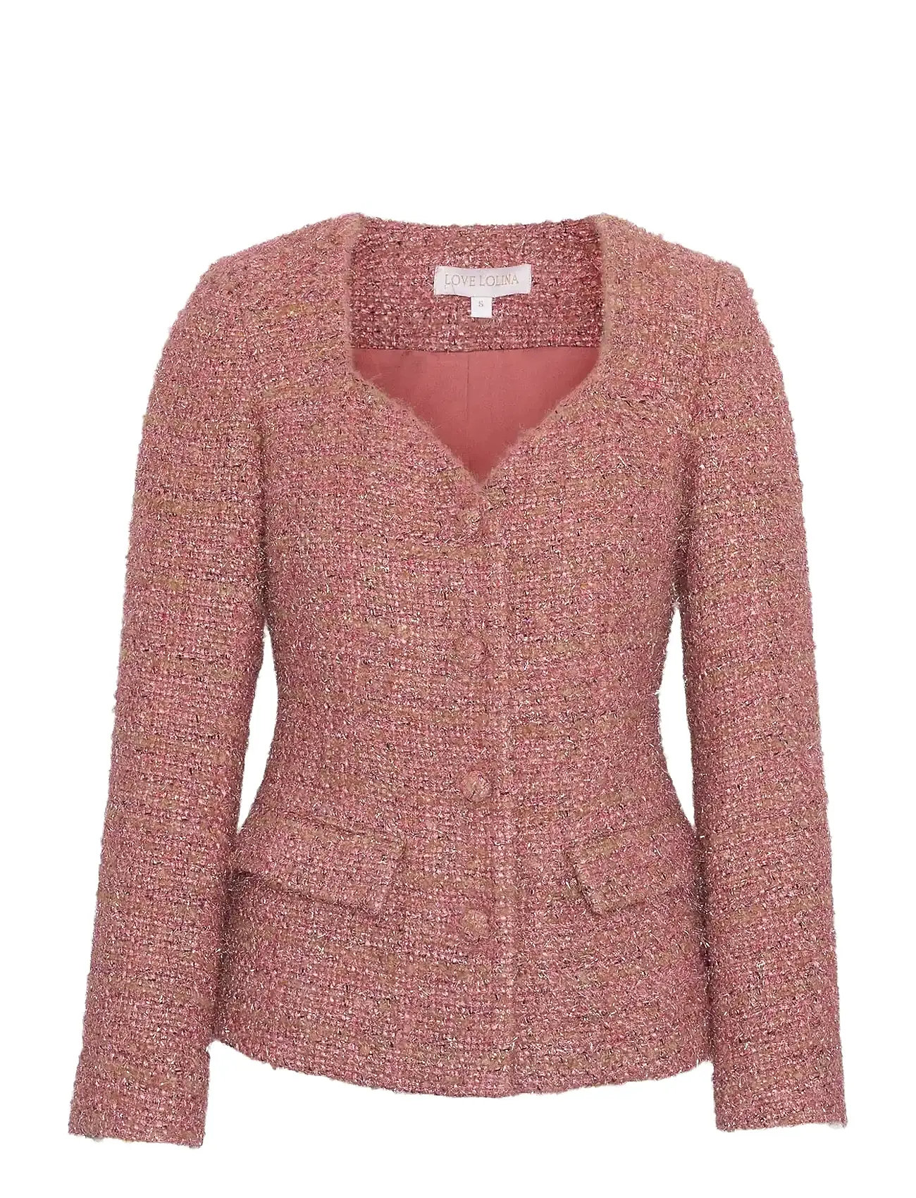 Love Lolina Lilo Jacket, M, Pink, Blazere > Enkeltradede Blazere, Dame