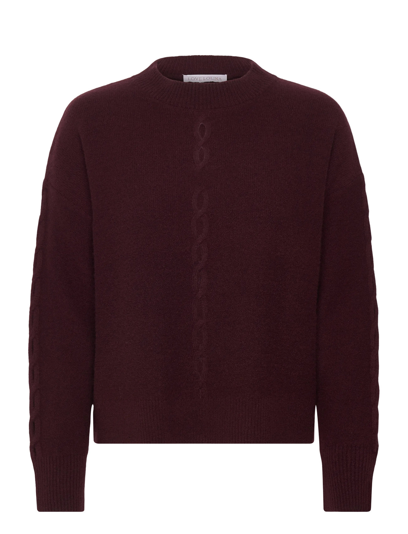 LOVE LOLINA Marcia Wolle Pullover Burgundy - L - Damen