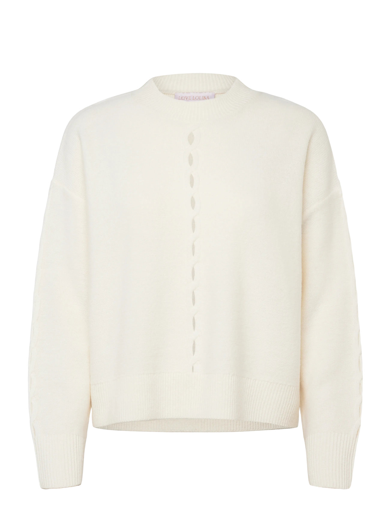LOVE LOLINA Marcia Wolle Pullover Cream - M - Damen
