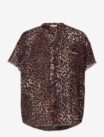 Mila - blouses met korte mouwen - leopard