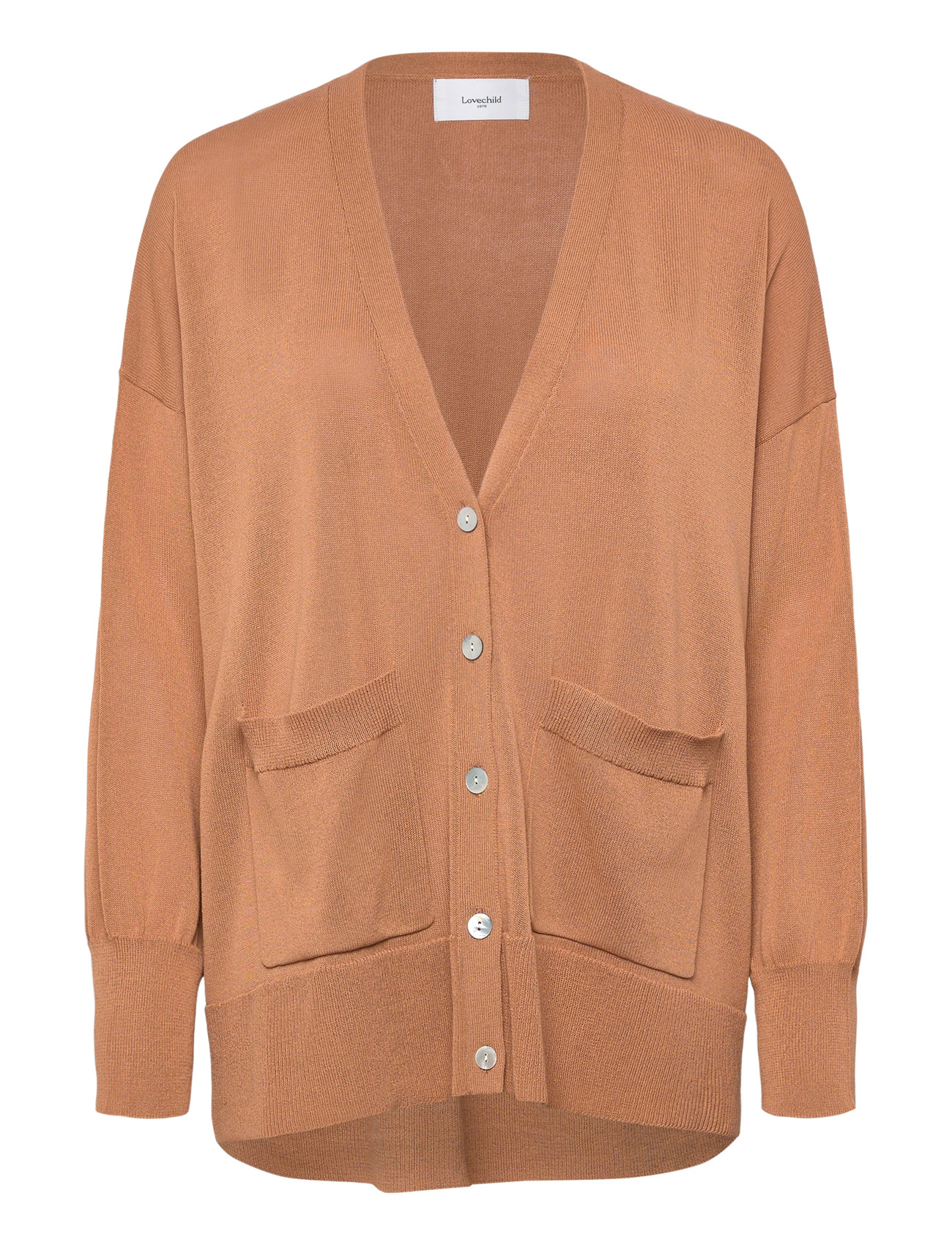 Lovechild 1979 Iris Cardigan, M, Brown, Strik > Cardigans, Dame