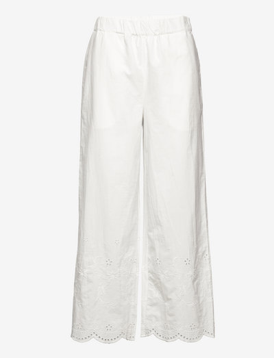 Essie Pants - bukser med brede ben - white