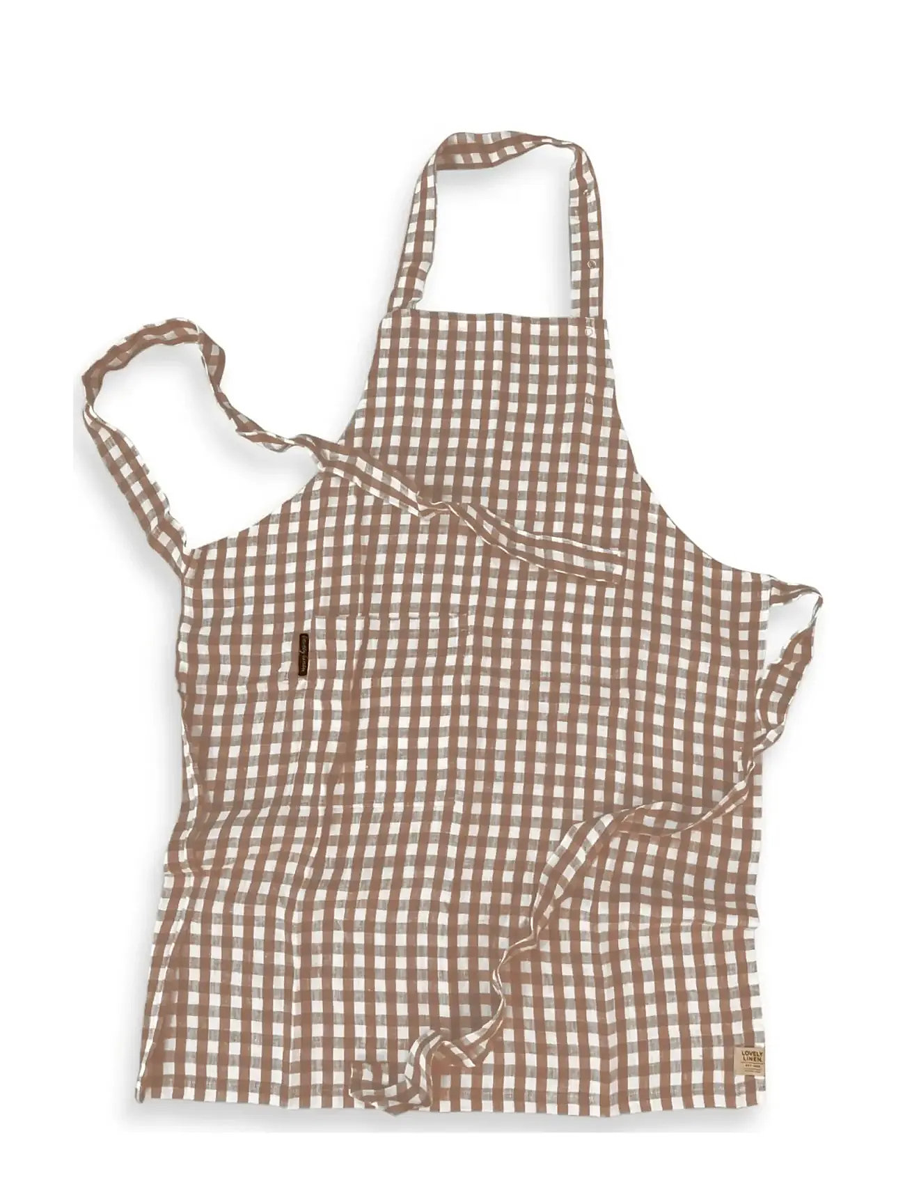 Lovely Linen Misty Apron, One Size, Brown, Køkkentekstiler > Forklæder, Unisex