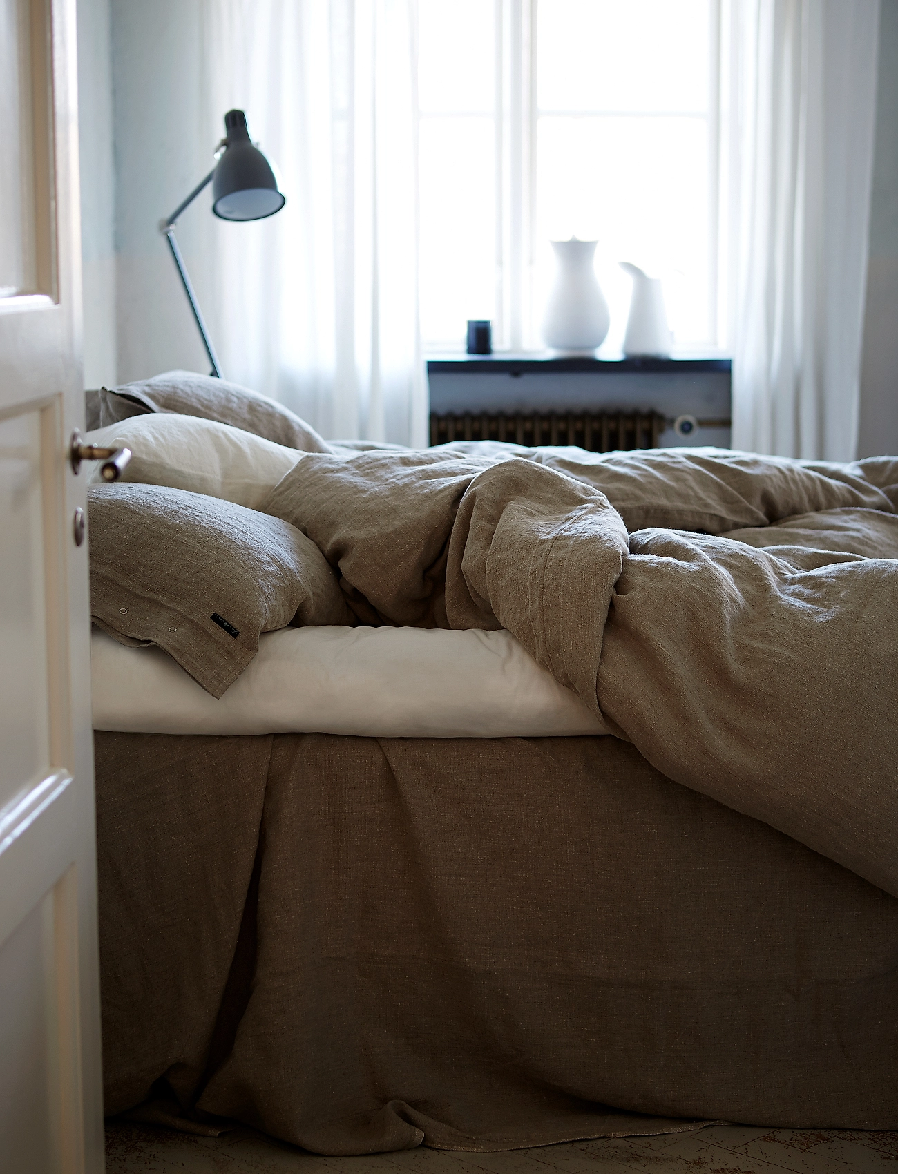 Lovely Linen Lovely Duvet Cover, 240X220 cm, Beige, Sengetekstiler > Dynebetræk, Unisex