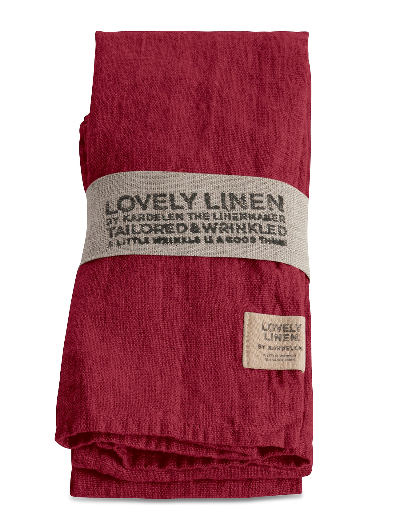 LOVELY LINEN Lovely Serviette (4-Pack) Rot - 45X45 - Unisex