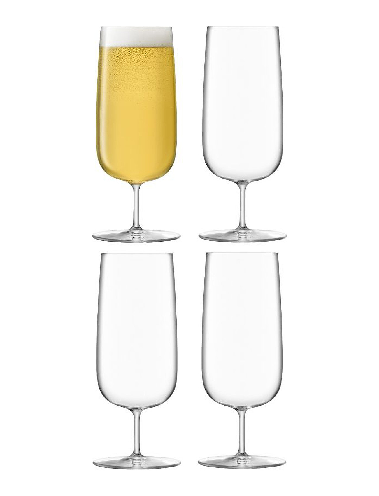 Borough Pilsner Glass Set 4 Home Tableware Glass Beer Glass Nude LSA International