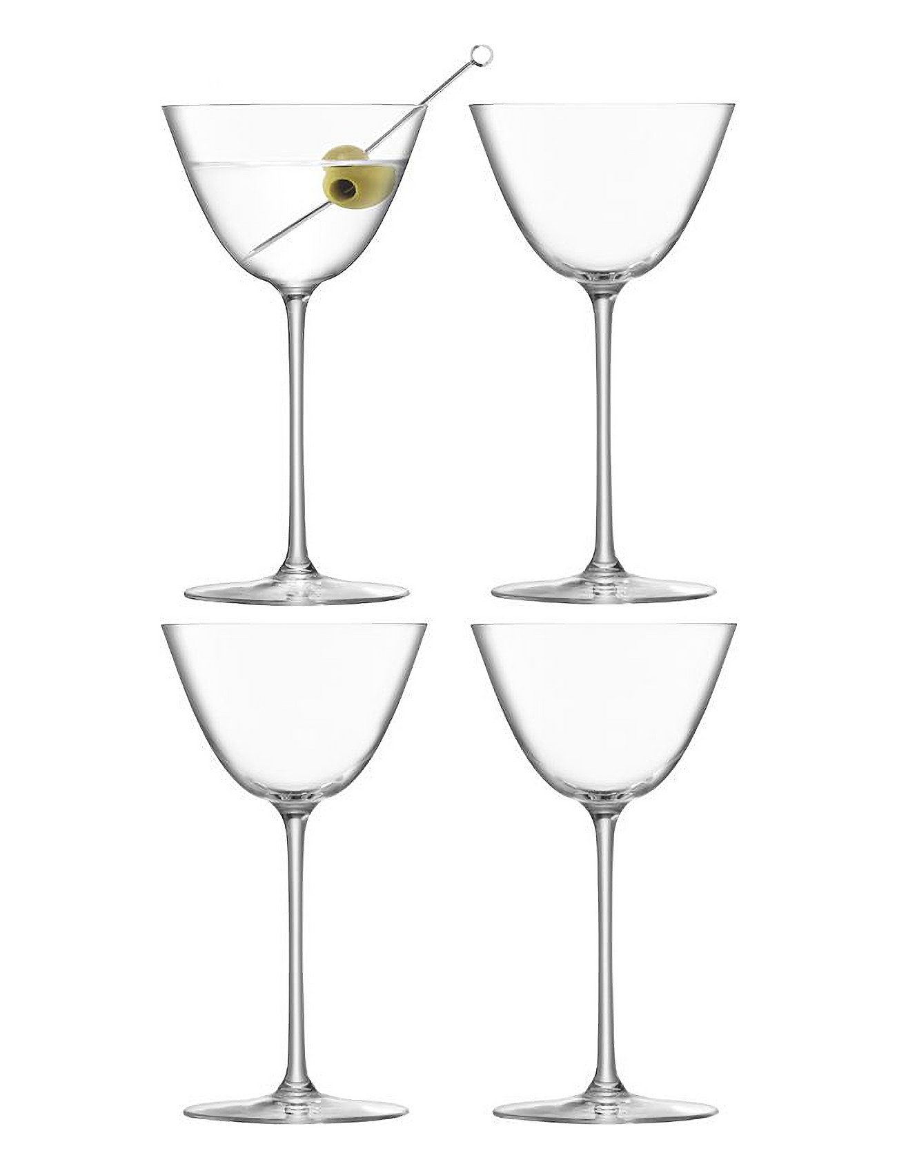 Borough Martini Glass Set 4 Home Tableware Glass Cocktail Glass Nude LSA International