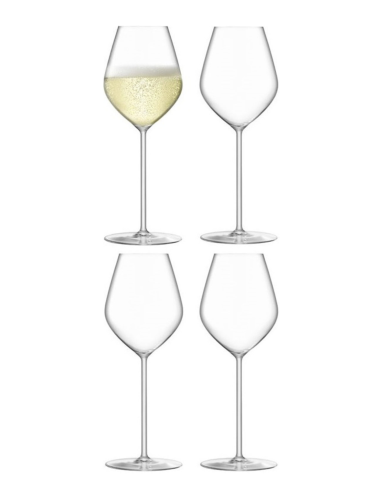 Borough Champagne Tulip Glass Set 4 Home Tableware Glass Champagne Glass Nude LSA International