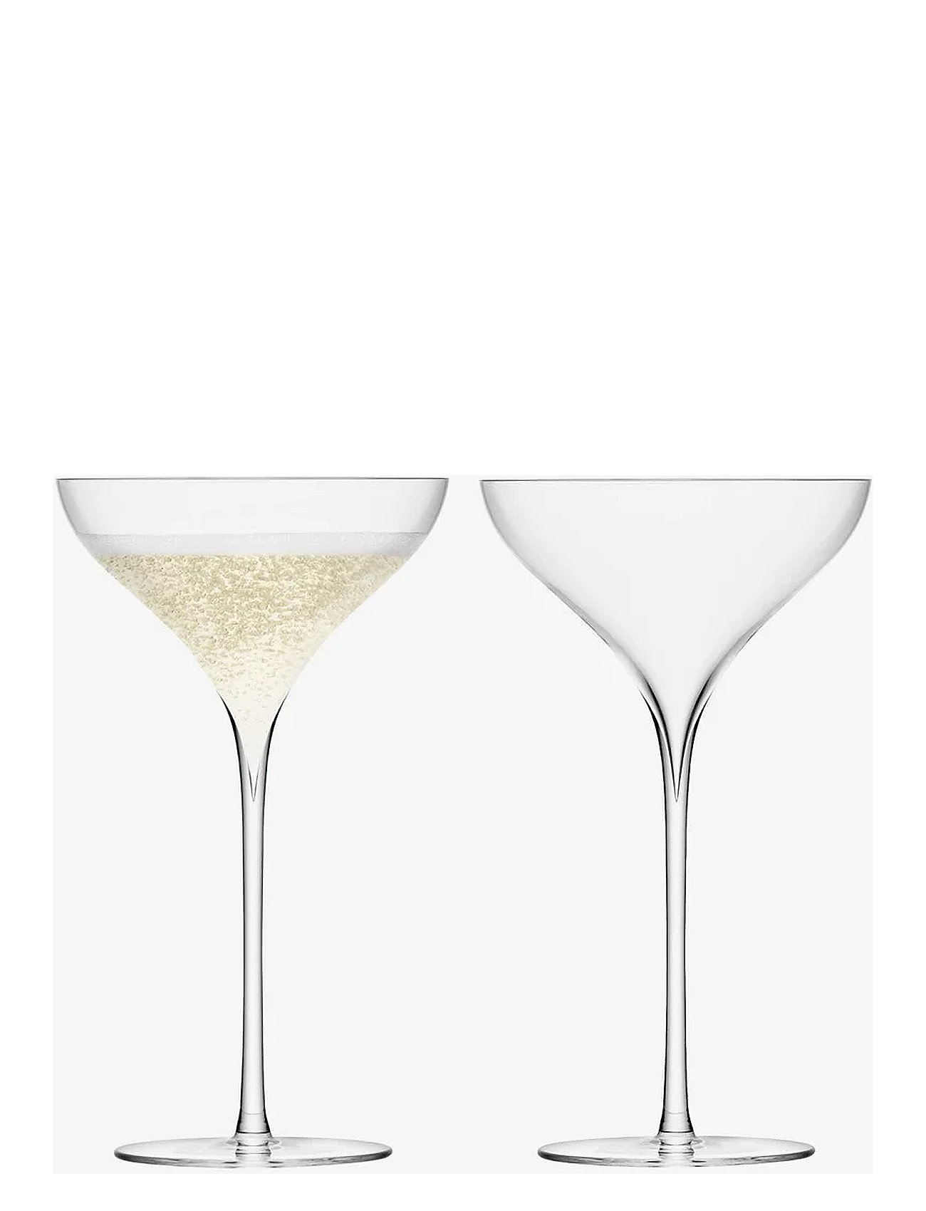 Savoy Champagne Saucer Set 2 Home Tableware Glass Champagne Glass Nude LSA International