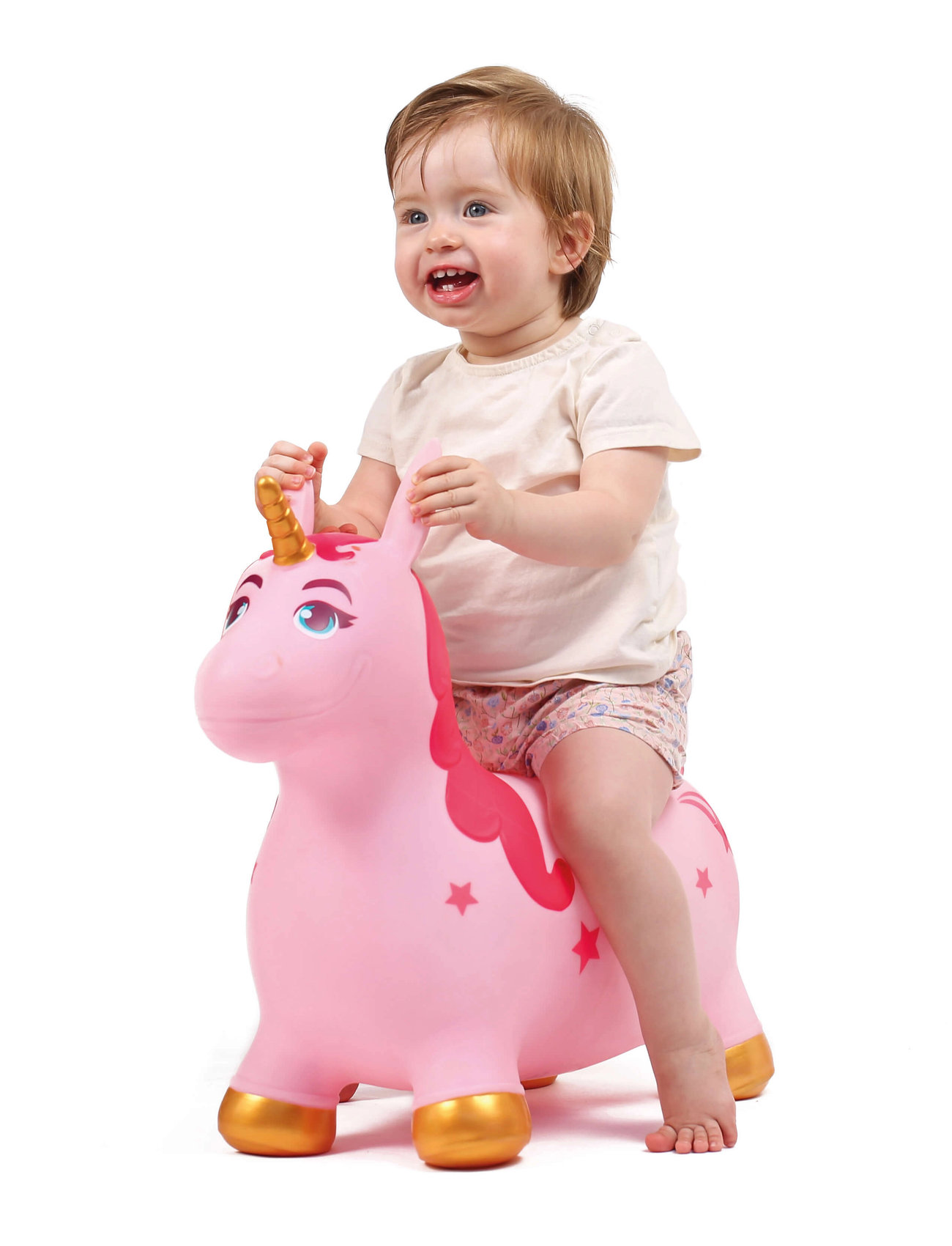 Ludi Jumping Animal - Unicorn, One Size, Pink, Legetøj > Ride On Legetøj, Børn