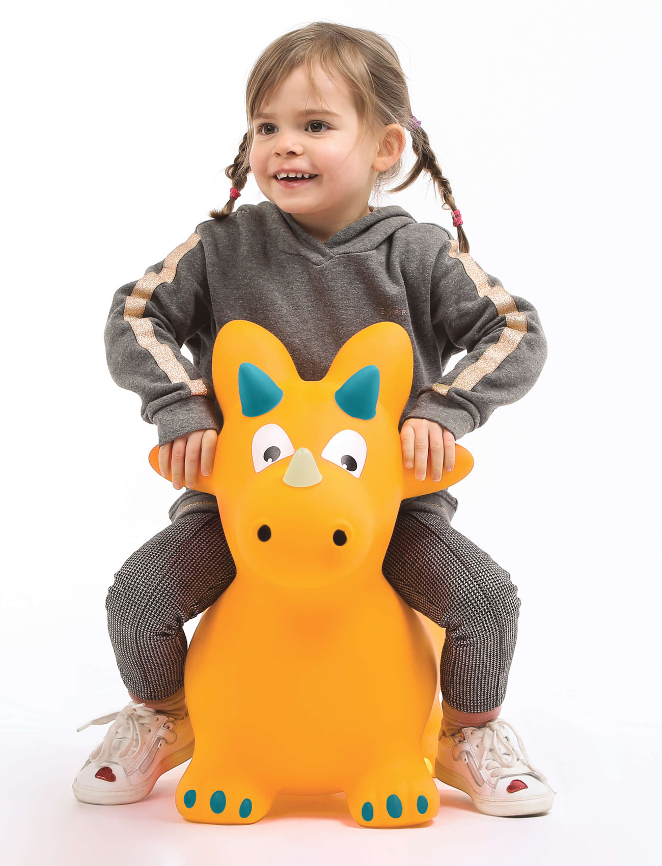 Ludi Jumping Animal - Dino, One Size, Orange, Legetøj > Ride On Legetøj, Børn
