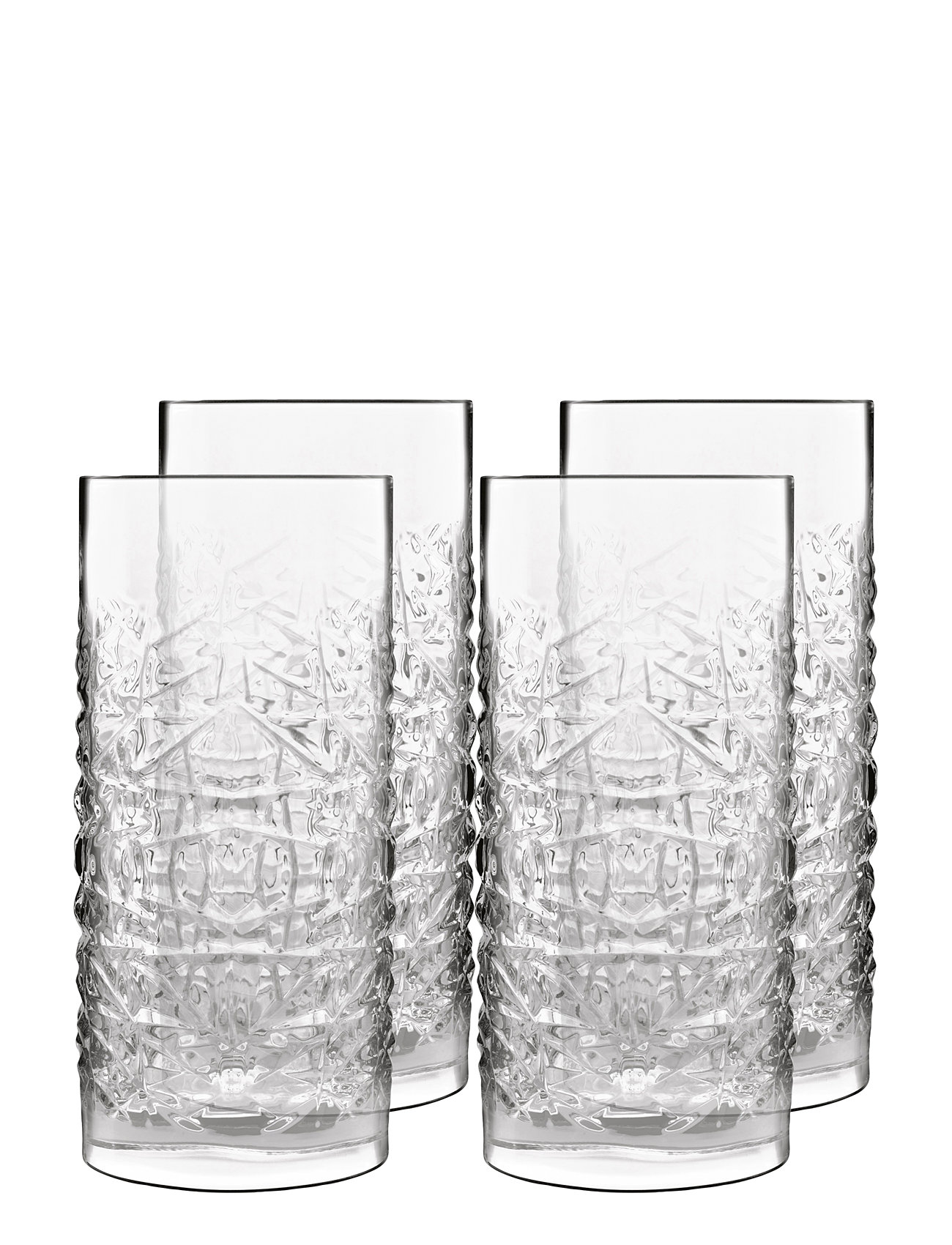 Ølglas/Longdrinkglas Mixology Textures Home Tableware Glass Beer Glass Nude Luigi Bormioli