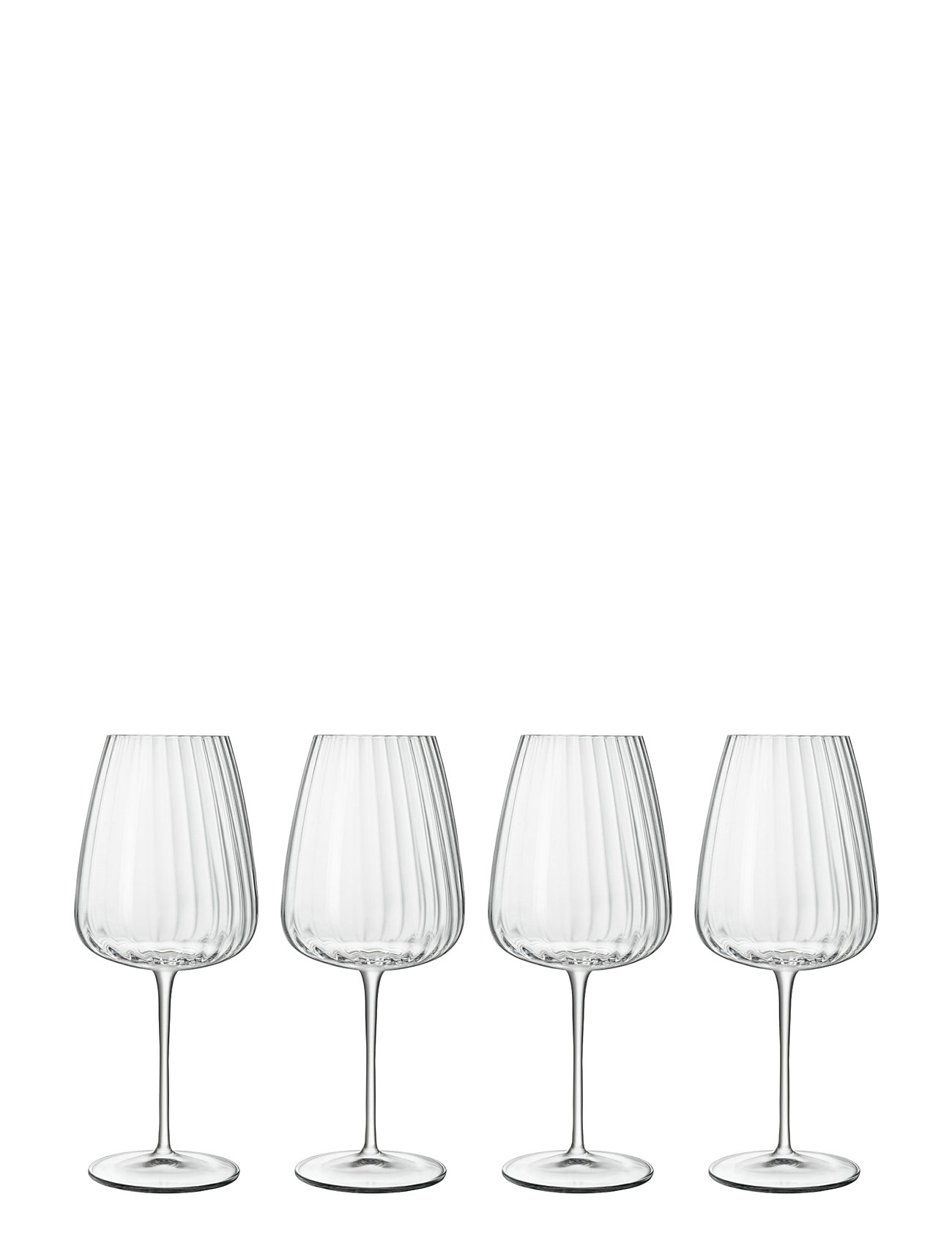 Rødvinsglas Bordeaux Optica 4 Stk. Home Tableware Glass Wine Glass Red Wine Glasses Nude Luigi Bormioli