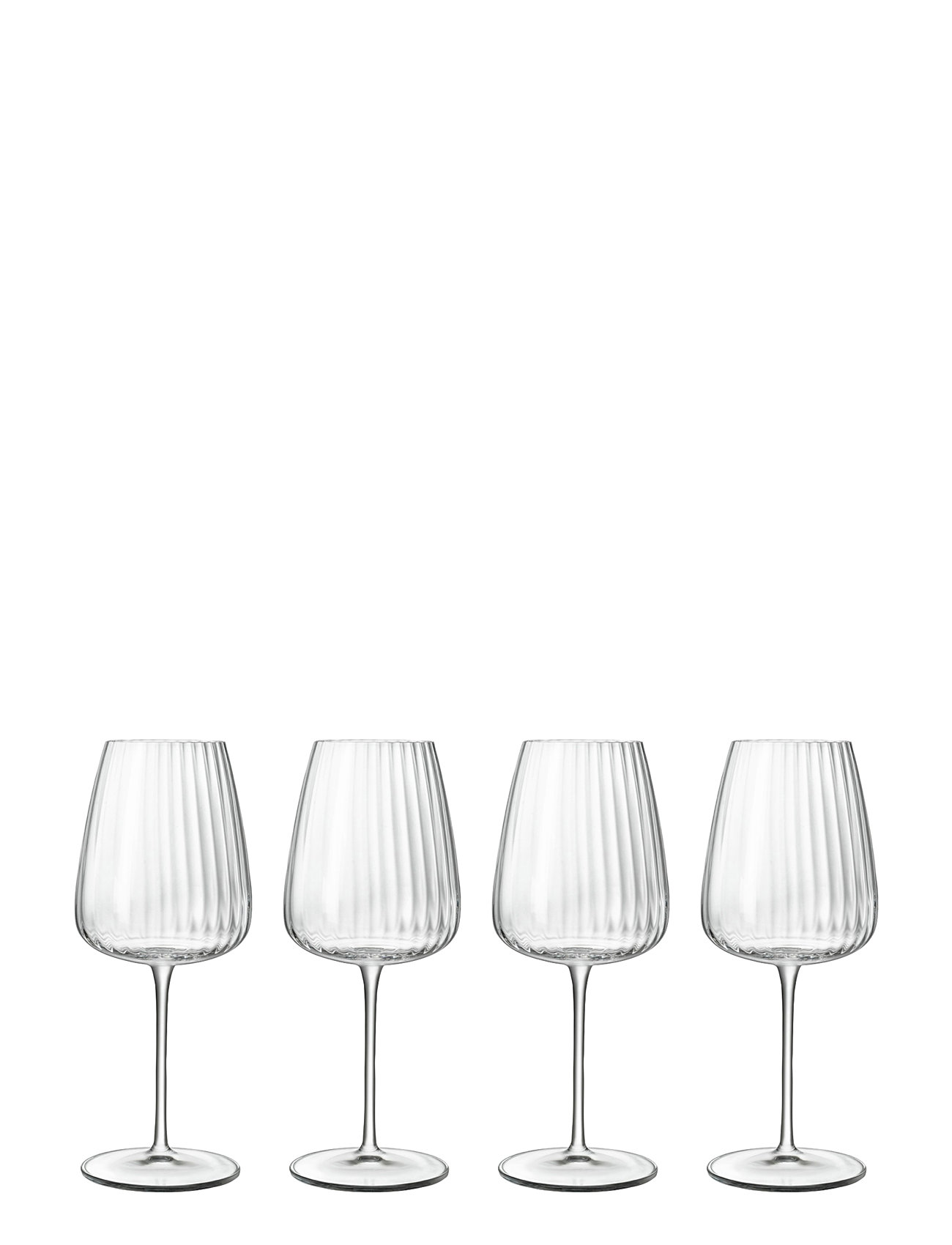 Hvidvinsglas Chardonnay Optica 4 Stk. Home Tableware Glass Wine Glass White Wine Glasses Nude Luigi Bormioli